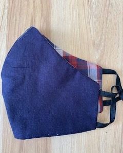 Mens Mask Navy with Red check