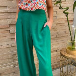 Flare Pant Green wide leg