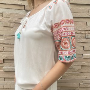 Embroidered Peasant Blouse