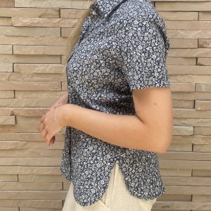 Indigo Floral SS Shirt